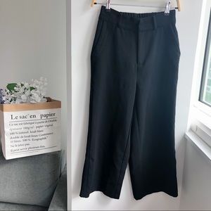 High Waisted Black Flare Ankle Pants size Small